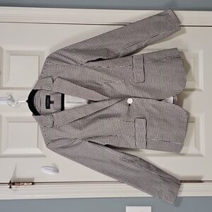 Talbots Black and White Blazer Classic Fit Career Elegant Wear Office Wear